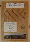 Authentic Original 1969 Woodstock Music Festival and Concert Framed Rare Fence Section, not fake/Reproduction Poster, Ticket