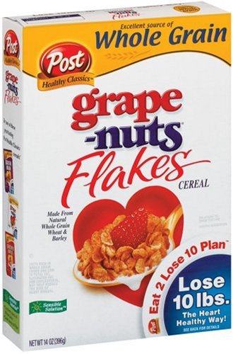 Post Grape-Nut Flakes Cereal, 14-Ounce Box (Pack of 6)