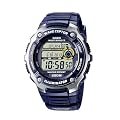 Casio RADIO CONTROLLED - Reloj digital de caballero de cuarzo con correa de resina azul (alarma, cron�metro, alarma, luz) - sumergible a 200 metros