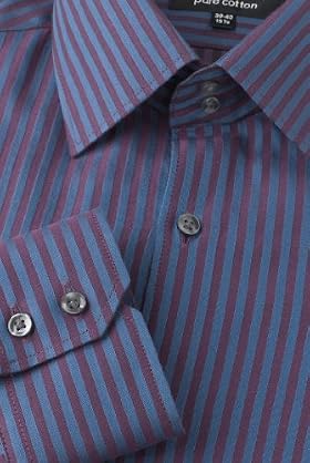 Autograph Pure Cotton Bengal Stripe Satin Shirt [T11-0944A-S-LCTB]