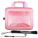 Acer Aspire One AOD150-1920 10.1-Inch Ruby Red Netbook Kroo Carrying Case Cube Bag Pouch Sleeve with side Pocket for 10.1 & 8.9 inchinch Netbook (Pink)