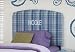 Skyline Furniture 560 (Preppy Plaid Blue) Nicole Upholstered Headboard