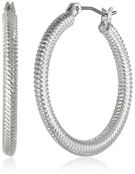 Nine West "Chain Gang" Hoop Earrings