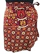 Women Wrap Skirts Maroon Cotton Sarong Mini Skirt 21" Length Women Wrap Skirts Maroon Cotton Sarong Mini Skirt 21" Length