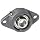 Boston Gear ST5/8 Mounted Bearing, Flange, Standard Duty, 2 Bolts, 0.625 Bore