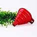 WOOTOP-Red Silicone Foldable Funnel 100% Food Grade Silicone F/Funnel-R