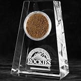 MLB Colorado Rockies Tapered Crystal Game-Used Dirt Paperweight
