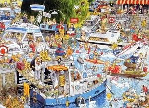 Childrens Toyshop  Toys : Falcon Deluxe Puzzle - I Love River Cruise Chaos (1000 pieces)