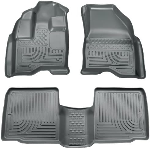2011-2015 Ford Explorer - WeatherBeater Floor Mats Liners - Husky Grey Front &amp; Rear