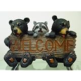 Welcome Animals Bear Porch Garden Yard Art Statue