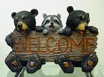 Welcome Animals Bear Porch Garden Yard Art Statue