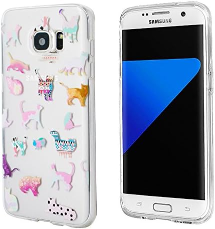Galaxy S7 Edge Case, Deliy Fashion Pattern Design [Ultra-Thin] 0.6mm TPU Protective Case Cover [Scratch Resistant][Slip Resistant] for Samsung Galaxy S7 Edge (2016 Release) (Colorful Cat)