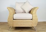 Conservatory furniture CHELSEA WICKER Designer Armchair (Metal legs)