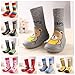 FireFrog Infant Baby Cartoon Patterned Soft Rubber Bottom Anti-slip Floor Socks Boots