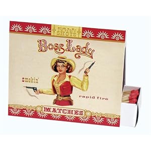 Buy BLUE Q Boss Lady NEW Cowgirl RAPID FIRE Matches Box 100 now!