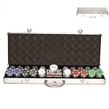 Aluminum Case Poker Set, 500 pc., 11.5g Gold Foil chips