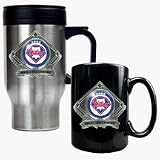 Philadelphia Phillies 2008 World Series Champions Stainless Steel Travel Mug and Black Ceramic Mug