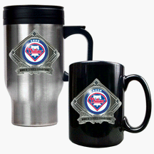 Buy Philadelphia Phillies 2008 World Series Champions Stainless Steel Travel Mug and Black Ceramic Mug by Great American Products