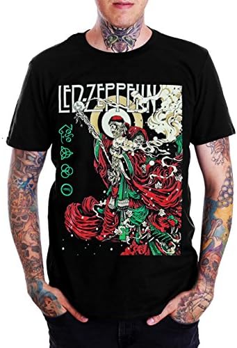 Led Zeppelin STAIRWAY TO HEAVEN Sketched Graphic Mens Black T Shirt (XX-Large (Chest 25" / Length 32"))