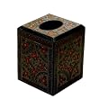 Handmade Lacquer Tissue Box Cover Intricately Hand-etched Design (Thailand)