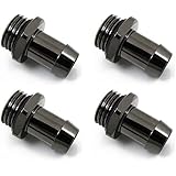 XSPC G1/4" to 3/8" Barb Fitting Black Chrome - 4 pack