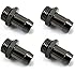 XSPC G1/4" to 3/8" Barb Fitting Black Chrome - 4 pack