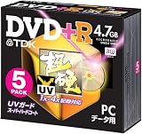 TDK  超硬UVガードDVD+Rデータ用 1~4倍速対応 10mm厚ケース入り5枚パック [DVD+R47HCX5G]