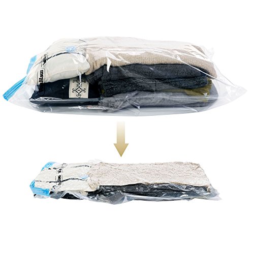 VonHaus 12 Assorted Vacuum Bags (9 x Vacuum Storage Bags & 3 Travel Roll-Up Bags) - Space Bags for Storage - 1 XXL, 2 XL, 3 Large, 5 Medium, 1 Small