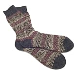 Traditional English Socks - Magenta & Charcoal