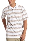 Dickies Men's Short Sleeve Jersey Polo with All Over Print Stripes
