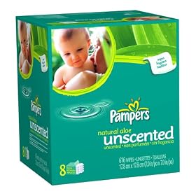 Pampers Natural Aloe Unscented Baby Wipes Refills 616-pk.