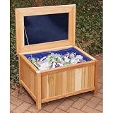 Cedar Storage Bench / Ice Chest with Cushion Top Color: Navy