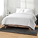 1000 Thread Egyptian Cotton 3-Piece Solid Pattern | 1 Duvet Cover + 2 Pillow Shams | Luxurious, Comfortable,Soft & Extremely Durable | By ExceptionalSheets, Full/Queen, White