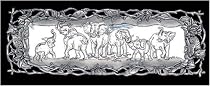 Arthur Court Elephant 19-Inch Oblong Tray