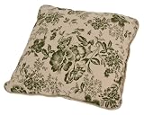 Ellis Curtain Palmer Floral Toile Toss Pillow, Green