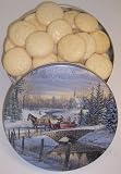 Gourmet Food : Scott's Cakes 2 1/2 lb. Almond Macaroon Cookies in a Large Sleigh Ride Tin