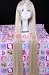 100cm Supper Long Beige Chii Chobits Straight Cosplay Wig Cw09