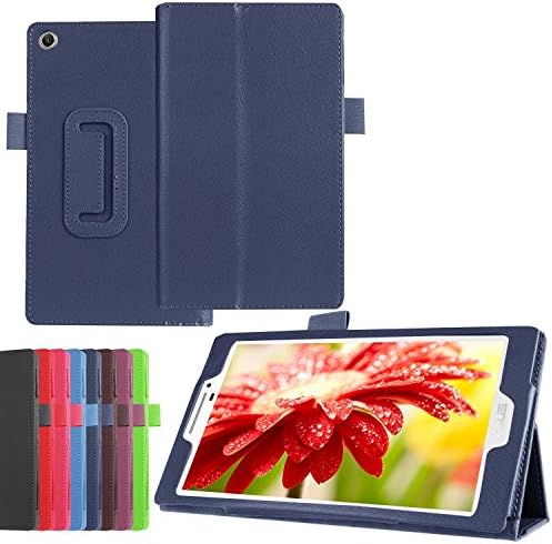 ASUS ZenPad 7.0 Z370C Case - ESRA Smart Folio Protective Case Cover Stand Skin With Stylus Holder For 7" Asus ZenPad 7.0 Z370C Z370CG Z370CL Android Tablet (Dark Blue)