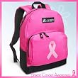 Pink Ribbon Pink Backpack Breast Cancer Support for Travel, Daypack CUTE School Bags Best Unique Cute Gifts for Girls, Students Ladies -