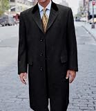 Wool Herringbone Topcoat With Velvet Collar