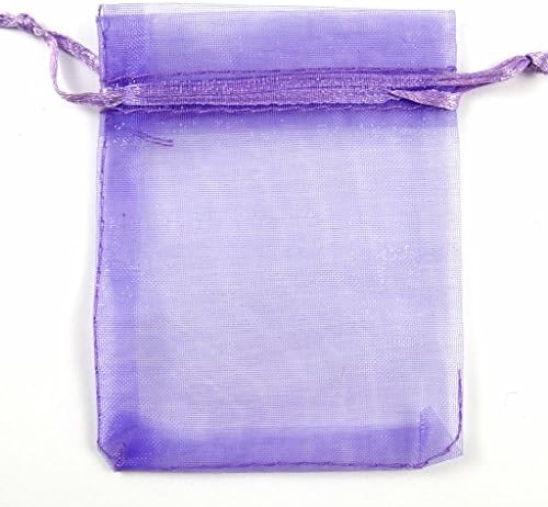 BysitShow Large Wedding Favor Pouches Jewelry Gift Packing Organza Bags Lavender 7*9" Pack of 20