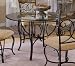 Pompei Metal Dining Table with Non-Tempered Glass Top - 4442DTB
