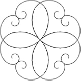 Quilting Creations Scroll Motif Quilt Stencil, 5"