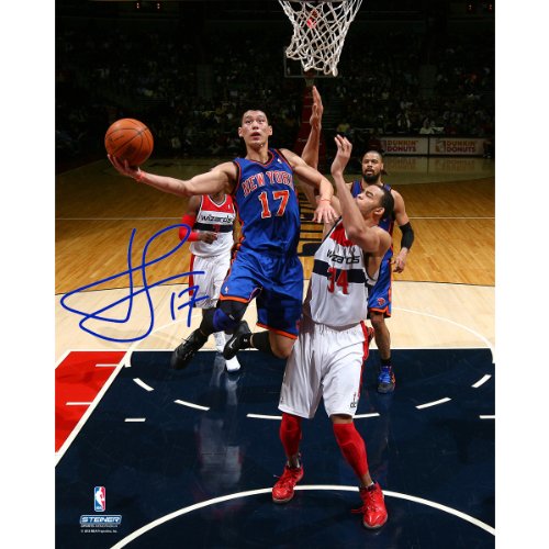 Steiner Sports NBA New York Knicks Jeremy Lin Autographed Drive vs. Wizards 16x20 Photograph