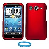 Red Durable Protective Rubberized Crystal Hard Case Cover for AT&T Wireless ....