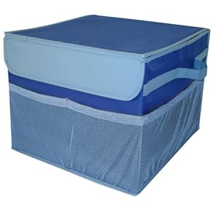 Kangaroom CTC01096BLKRMD Small Collapsible Toy Chest, Blue