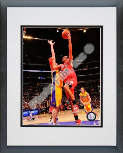 Joakim Noah Chicago Bulls - NBA Framed and Matted Photo - 2010-11 Action - 8x10 Photo
