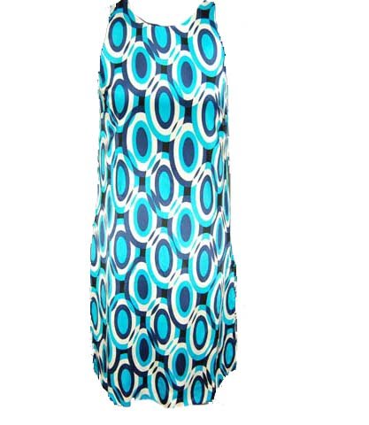 INC International Concepts Graphic Circles Trapeze Dress