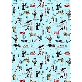 Star Wars Clone Wars - Giftwrap (2 sheets folded) and tags (2)