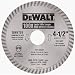 DEWALT DW4701 Industrial 4-1/2-Inch Dry or Wet Cutting Continuous Rim Diamond Saw Blade with 7/8-Inch Arbor
